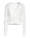 Liu •jo Woman Cardigan White Size M Acrylic, Alpaca Wool, Polyamide