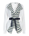 Liu •jo Woman Cardigan White Size S Cotton, Polyamide, Silk, Polyester