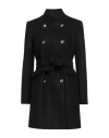 Liu •jo Woman Coat Black Size 6 Acrylic, Polyester, Wool In Black