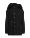Liu •jo Woman Coat Black Size 6 Cotton, Polyester, Elastane