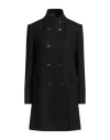 Liu •jo Woman Coat Black Size 8 Polyester, Acrylic, Wool In Black