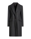 Liu •jo Woman Coat Charcoal Size 6 Wool, Polyamide, Cashmere In Gray