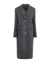 Liu •jo Woman Coat Grey Size 12 Wool, Polyamide