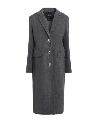 Liu •jo Woman Coat Grey Size 12 Wool, Polyamide
