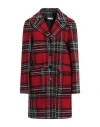 Liu •jo Woman Coat Red Size 10 Wool, Polyester In Burgundy