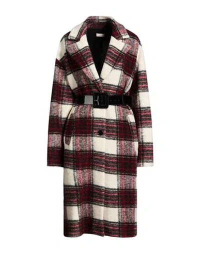 Liu •jo Woman Coat Red Size 6 Polyester, Virgin Wool