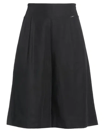 Liu •jo Woman Cropped Pants Black Size 6 Lyocell, Linen