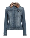 Liu •jo Woman Denim Outerwear Blue Size L Cotton, Elastane In Blue