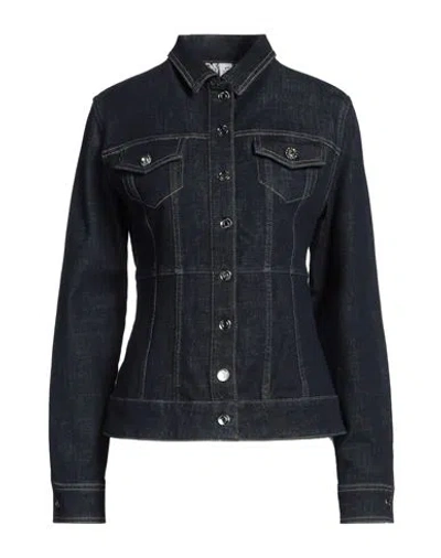 Liu •jo Woman Denim Outerwear Blue Size L Cotton, Polyester, Elastane