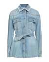 Liu •jo Woman Denim Outerwear Blue Size M Cotton, Lyocell, Polyester In Blue