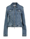 Liu •jo Woman Denim Outerwear Blue Size Xl Cotton, Elastane In Blue