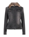 Liu •jo Woman Denim Outerwear Grey Size M Cotton, Elastane, Polyester In Black