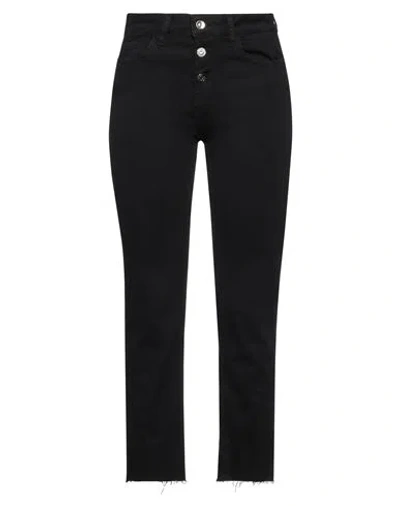 Liu •jo Woman Denim Pants Black Size 29 Cotton, Modal, Polyester, Elastane