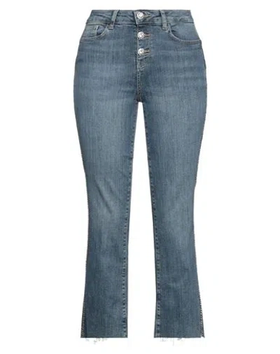 Liu •jo Woman Denim Pants Blue Size 30 Cotton, Elastane