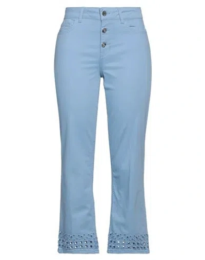Liu •jo Woman Jeans Light Blue Size 30 Cotton, Elastane