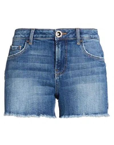 Liu •jo Woman Denim Shorts Blue Size 28 Cotton, Elastane