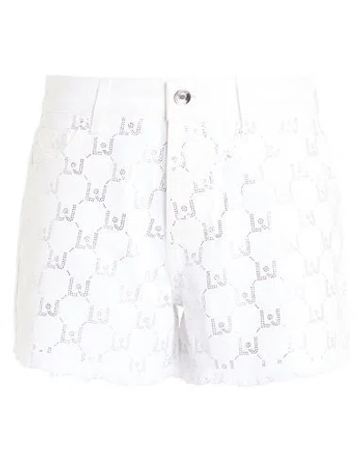 Liu •jo Woman Denim Shorts White Size 31 Cotton