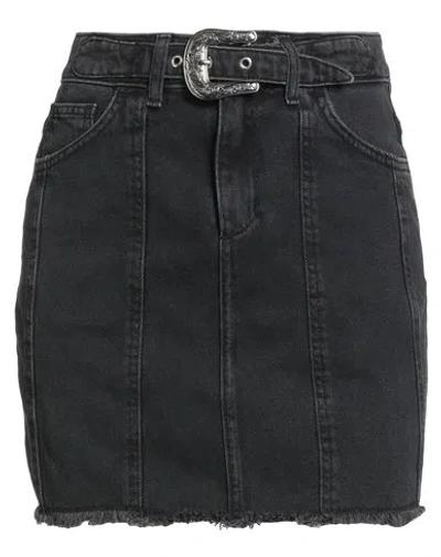 Liu •jo Woman Denim Skirt Black Size 26 Polyester