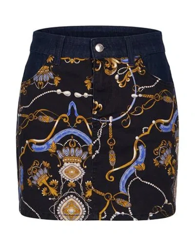 Liu •jo Woman Denim Skirt Black Size 28 Cotton, Elastane In Blue