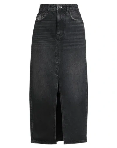 Liu •jo Woman Denim Skirt Black Size 30 Cotton