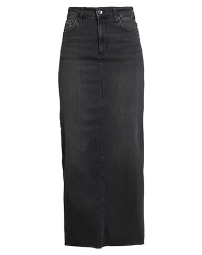 Liu •jo Woman Denim Skirt Black Size 32 Cotton, Polyester, Elastane