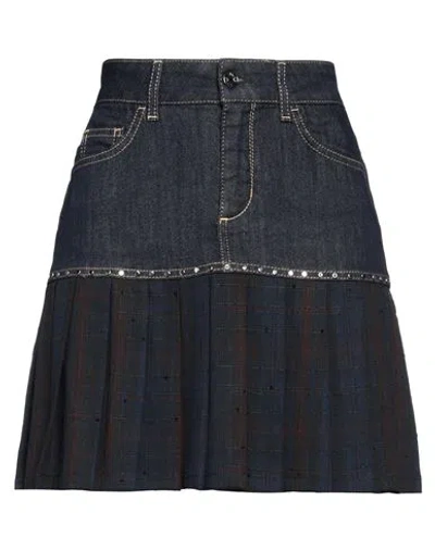 Liu •jo Woman Denim Skirt Blue Size 27 Cotton, Polyester, Elastane, Viscose