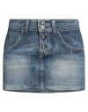Liu •jo Woman Denim Skirt Blue Size 27 Cotton, Elastomultiester In Blue