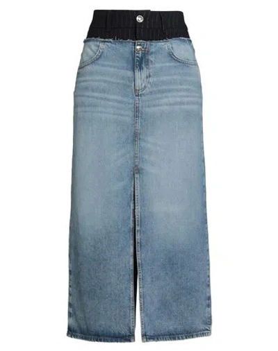 Liu •jo Woman Denim Skirt Blue Size 30 Cotton, Lyocell, Polyester, Viscose, Elastane