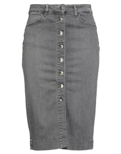 Liu •jo Woman Denim Skirt Grey Size 28 Cotton, Elastane In Gray