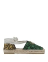 Liu •jo Woman Espadrilles Green Size 7 Textile Fibers In Green