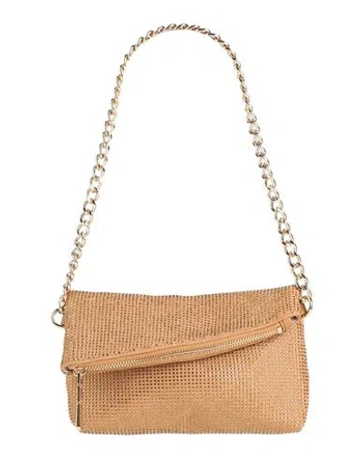 Liu •jo Woman Handbag Camel Size - Polyester, Polyurethane Resin In Sand