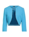 Liu •jo Woman Jacket Azure Size 10 Polyester, Elastane In Blue