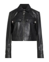 Liu •jo Woman Jacket Black Size 10 Lambskin