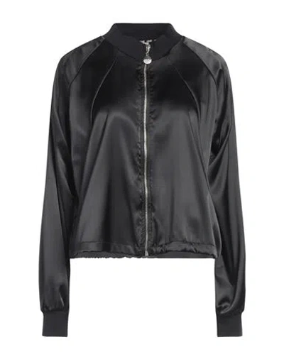 Liu •jo Woman Jacket Black Size Xs Polyester, Elastane, Cotton
