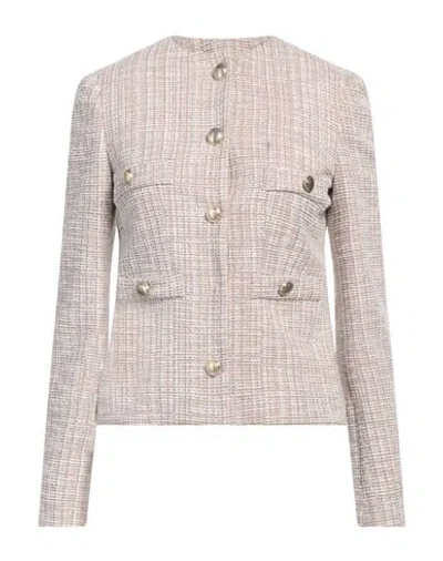 Liu •jo Woman Jacket Blush Size 8 Polyester, Cotton, Elastane In Pink