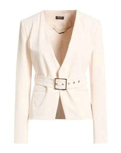 Liu •jo Woman Jacket Cream Size 6 Polyester, Elastane In Neutral