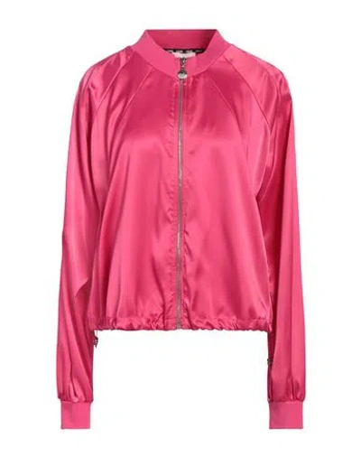Liu •jo Woman Jacket Fuchsia Size Xs Polyester, Elastane, Cotton In Pink