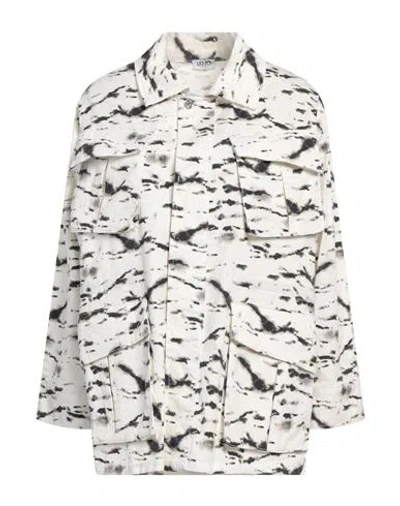 Liu •jo Woman Jacket Off White Size 6 Cotton, Elastane