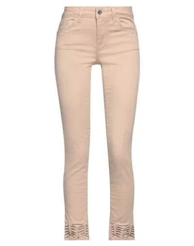 Liu •jo Woman Jeans Beige Size 24w-28l Cotton, Elastane In Neutral