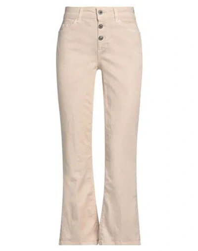 LIU •JO LIU •JO WOMAN JEANS BEIGE SIZE 28 COTTON, ELASTANE