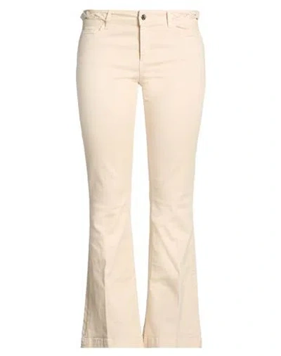 Liu •jo Woman Jeans Beige Size 32 Cotton, Elastane