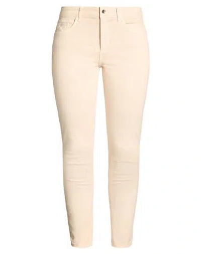 Liu •jo Woman Jeans Beige Size 32w-30l Cotton, Elastane In White