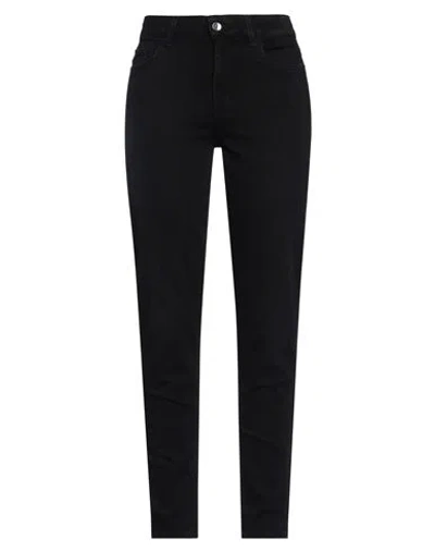 LIU •JO LIU •JO WOMAN JEANS BLACK SIZE 25W-30L COTTON, ELASTANE