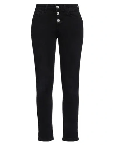 Liu •jo Woman Jeans Black Size 33w-28l Cotton, Elastane