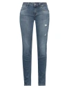 Liu •jo Woman Jeans Blue Size 26w-32l Cotton, Lyocell, Elastomultiester, Elastane In Blue