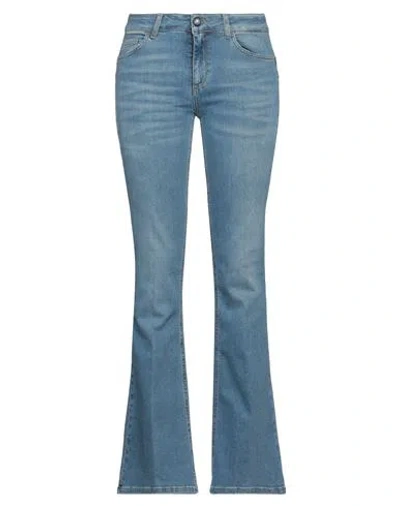 Liu •jo Woman Jeans Blue Size 33w-34l Cotton, Polyester, Elastane