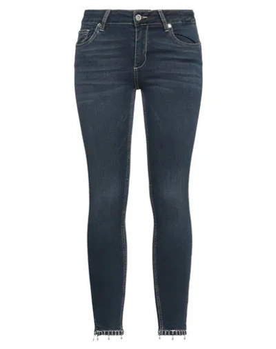Liu •jo Woman Jeans Blue Size 25w-28l Cotton, Modal, Polyester, Elastane