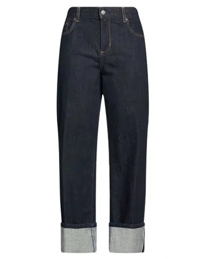 Liu •jo Woman Jeans Blue Size 26 Cotton, Elastane In Black