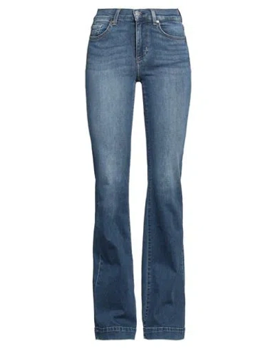 Liu •jo Woman Jeans Blue Size 26 Cotton, Elastomultiester, Elastane