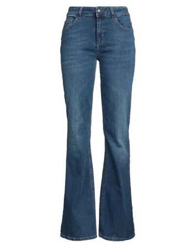 Liu •jo Woman Jeans Blue Size 26w-34l Cotton, Elastomultiester, Elastane
